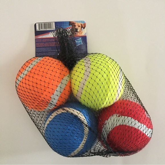 NEW NERF Dog Tennis Ball Interactive Dog Fetch Toys 4 pack Multicolor - Picture 4 of 5